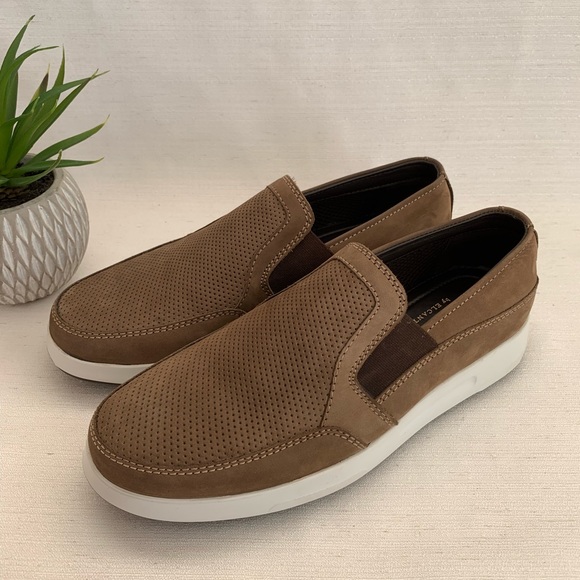 ELCANTO STAZIONE Tan Comfort Band Casual Leather Slip On Loafers Mens 37 US9-9.5 - Picture 3 of 11